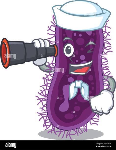 A Cartoon Icon Of Lactobacillus Rhamnosus Bacteria Sailor With