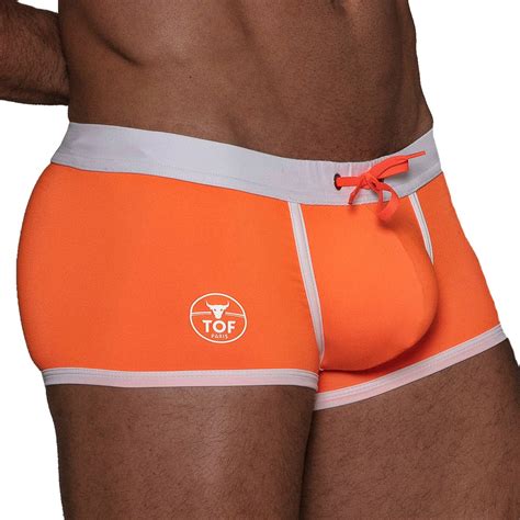 Maillot De Bain Taille Basse Neon Tof Paris Orange Fluo Tof Par