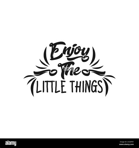 Enjoy The Little Things Hand Lettering Motivational Quote Banner