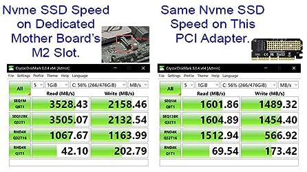 Verilux Nvme Adapter Pcie X With Gel Pad M Nvme Or Ahci Ssd To