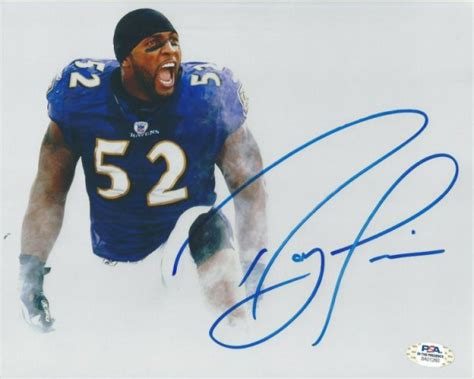 Ray Lewis Autographed Football Memorabilia Nfl Merchandise