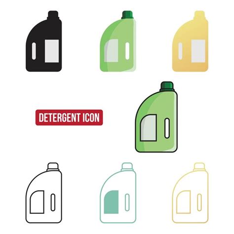 Premium Vector Flat Detergent Icon Set Symbol Vector Illustration