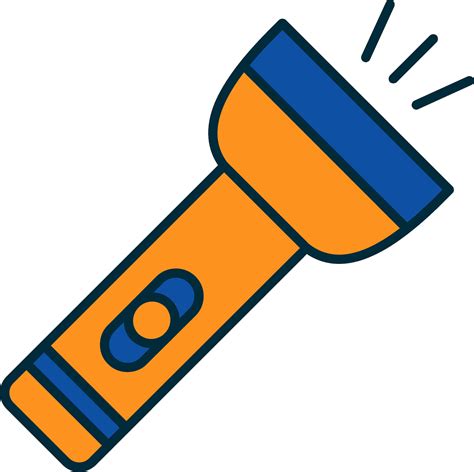 Flashlight Line Filled Two Colors Icon Vector Art At Vecteezy