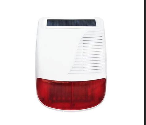 Wireless Outdoor Multi Use Solar Powered Siren Strobe Light Siren