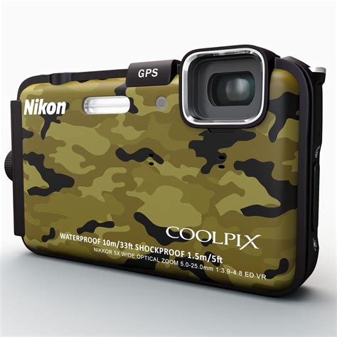 Waterproof Digital Camera Nikon Coolpix Aw100 3d Model 39 Ma C4d