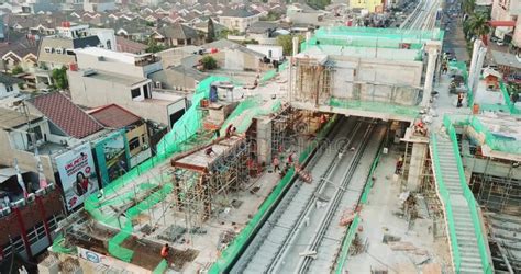 railway project  jakarta light rail transit stock video video