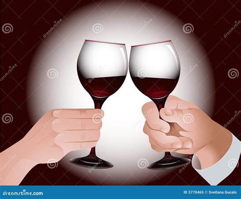 Toast With Red Wine Stock Vector Illustration Of Human 3770465