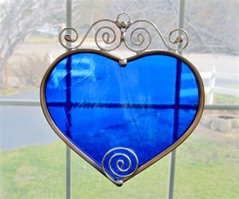 Stained Glass Heart Suncatchers Stained Glass Suncatchers Glass