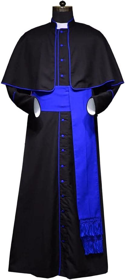 H H C Mens Roman Cassock Robe Withtrim Clergy Pulpit Long