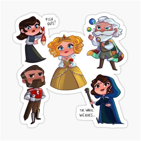 Wheel Of Time Two Rivers Babes Sticker For Sale By Sono Store Redbubble