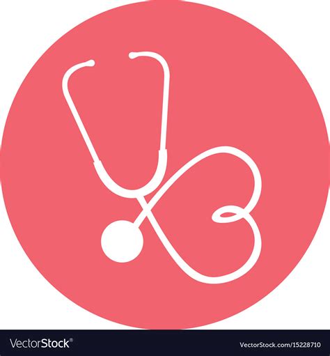 Round Icon Stethoscope Cartoon Royalty Free Vector Image