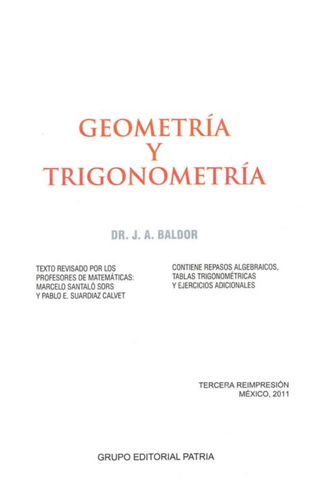 Geometr A Y Trigonometr A Aurelio Baldor Pdf