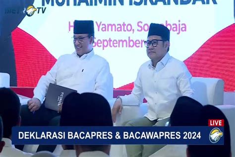 Anies Baswedan Dan Muhaimin Iskandar Resmi Jadi Bacapres Bacawapres 2024