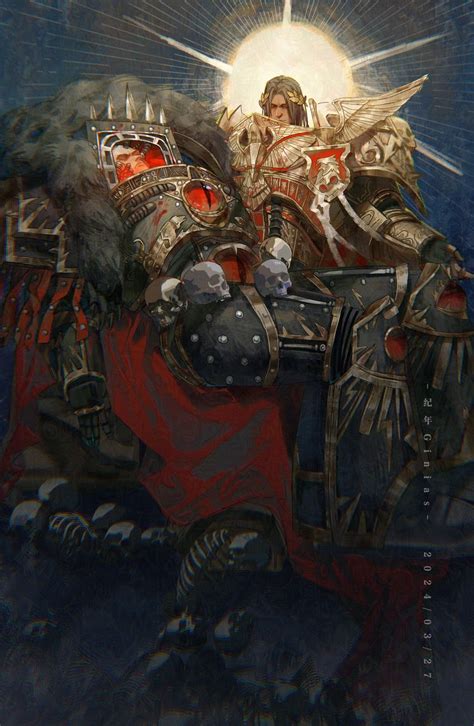 Emperor Of Mankind And Horus Lupercal Warhammer 40k And 1 More Drawn