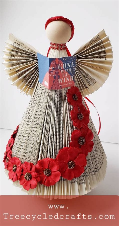 Custom Repurposed Book Angel Made From A Book Supplied By The Customer