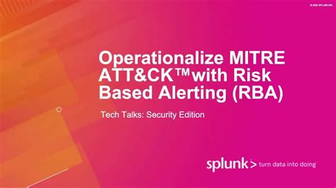 Operationalize Mitre Attandck With Risk Based Alerting Rba Youtube