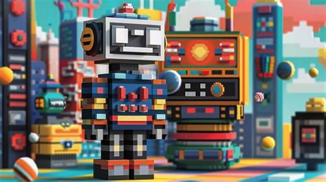 premium photo  playful cartoon character stands   colorful