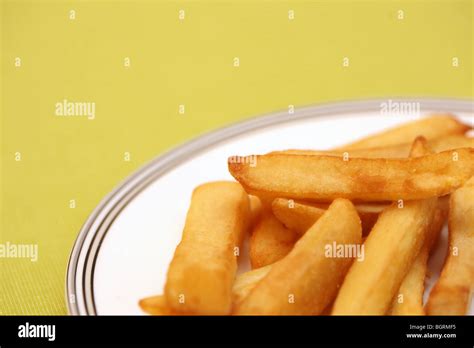 Plate Of Chips Stock Photo Alamy