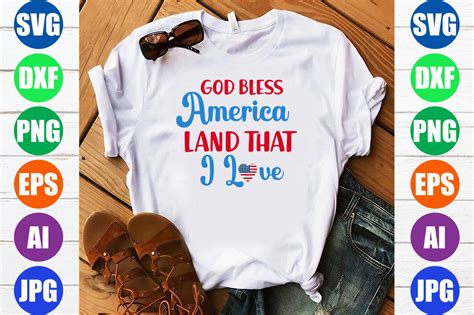 God Bless America Land That I Love Graphic By Graphicart · Creative Fabrica