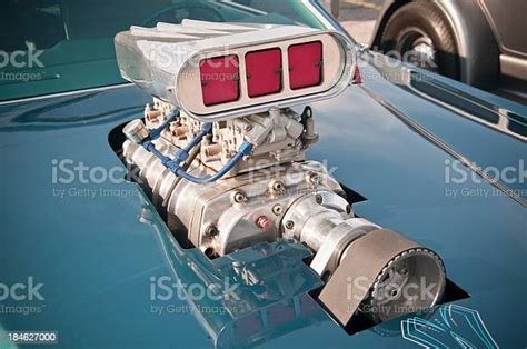 Supercharged Muscle Car Engine Stock Photo Download Image Now