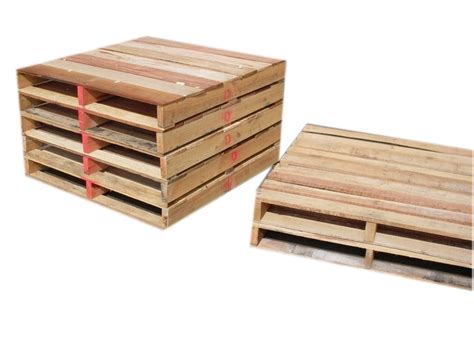 Hard Wood Rectangular Industrial Two Way Wooden Pallet Capacity 40kg