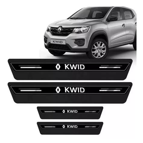 Soleira Protetor De Porta Platinum Kwid Preto Resina