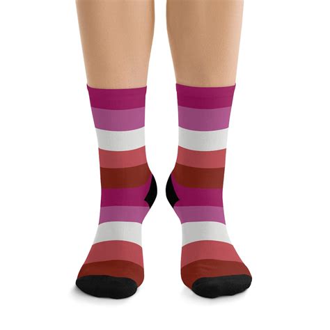 Lesbian Flag Socks Lesbian Pride Socks Lesbian Socks LGBT Etsy