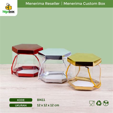 Jual Kotak Kado Gift Box Hexagon Box Natal Mika Segi Enam Kotak