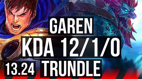 GAREN Vs TRUNDLE TOP 12 1 0 500 Games Godlike KR Master 13