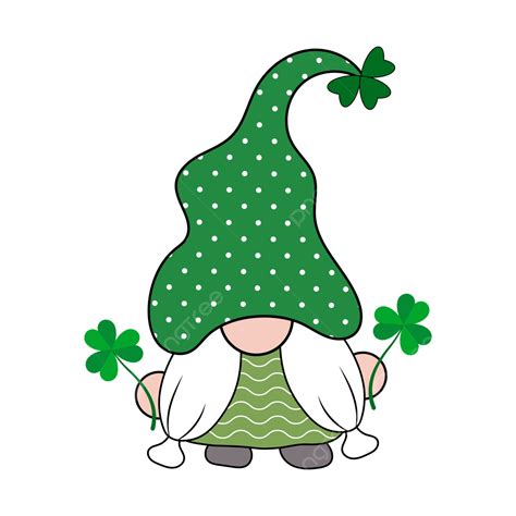 St Patrick Gnome Vector Hd Png Images St Patricks Day Green Gnome Old