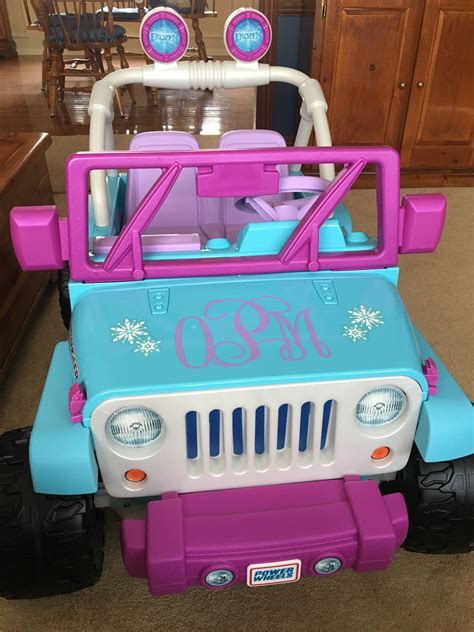 Cricut Monogram For Power Wheels Jeep Jeep Decals Cricut Monogram Power Wheels