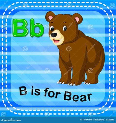 Flashcard Letter B is for Bear Stock Vector - Illustration of knowledge ...