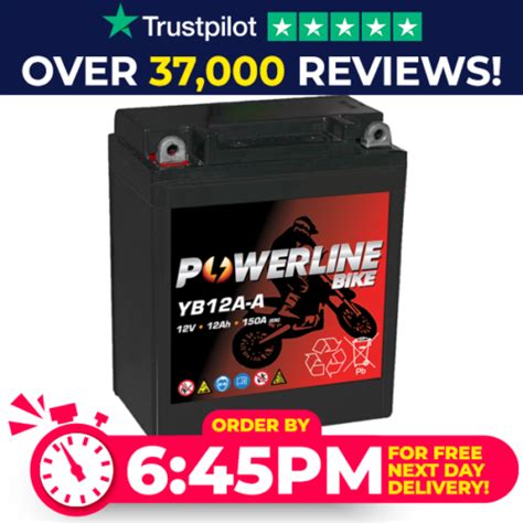 YB12A A AGM Powerline Motorcycle Battery 12V 12Ah YB12AA GEL EBay