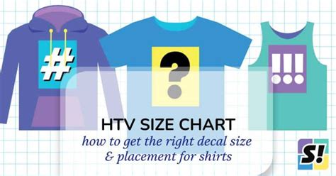 HTV Size Chart: Printable guide to shirt decal size - Snip to It!