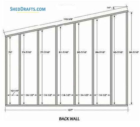 9×10 Slant Roof Storage Shed Plans