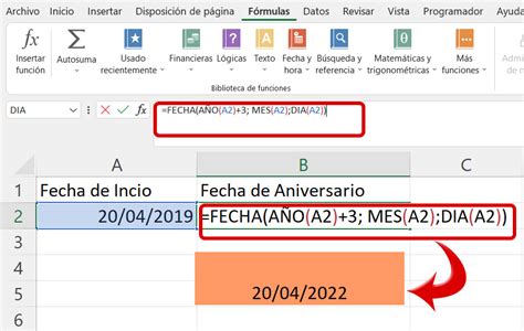 Funciones De Fecha En Excel Hoy Ahora Año Mes Y Día