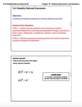 Lesson Plan About Rational Exponents