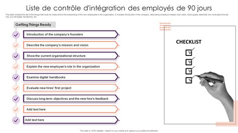 Mod Les De Liste De Contr Le D Int Gration Des Nouveaux Employ S