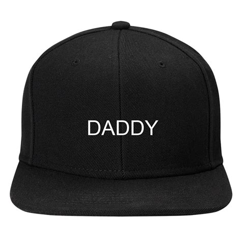 Daddy Flat Brim Snapback Baseball Cap Baseball Cap Cap Brim