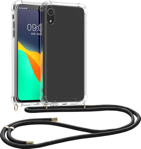 Kwmobile Crossbody Case Compatible With Apple Iphone Xr Case Clear Tpu Phone Cover Wlanyard