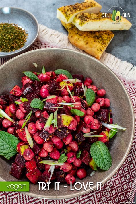 Rote Bete Kichererbsen Salat Mit Orientalischer Zaatar Note Deli