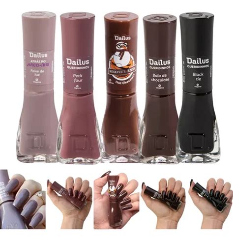 Kit Esmalte Atacado Dailus Tons Nude Marrom Preto Cremoso Mercadolivre