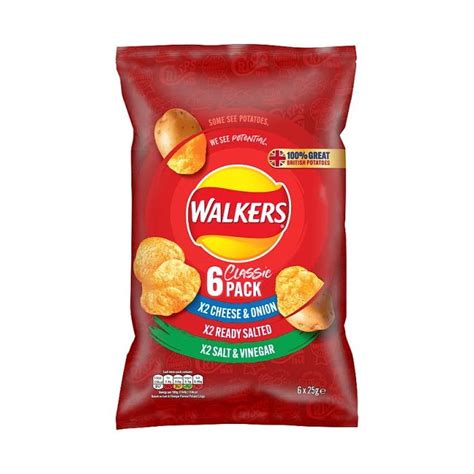 Walkers Classic Variety Multipack Crisps 6 Pack