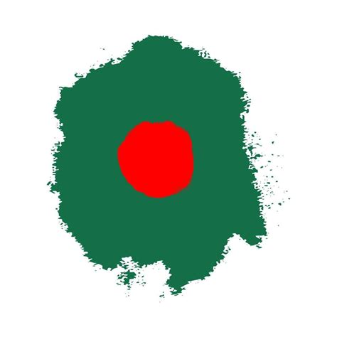 Bangladesh Flag With Brush Strokes Vector Illustration Bangladesh Flag