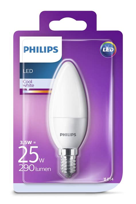 Philips 3 5w 25w Mum Led Ampul E14 ince duy ılık Beyaz 4000 Kelvin