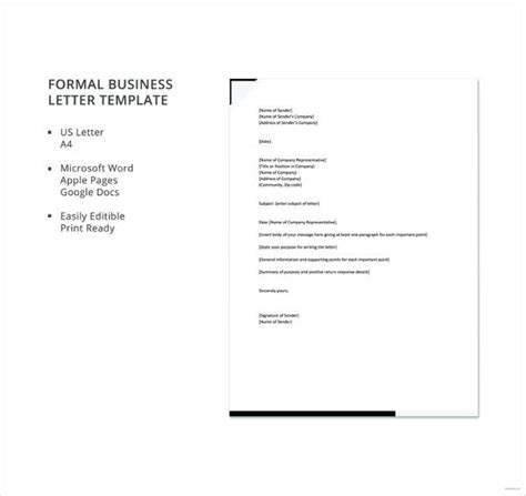 Formal Letter Template Google Docs - prntbl.concejomunicipaldechinu.gov.co