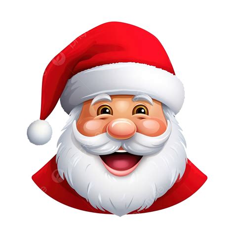 Rosto Sorridente Do Papai Noel Com Chapéu Vermelho Diz Hohoho Png