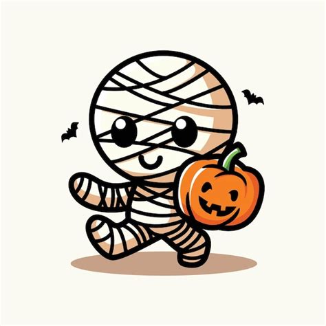 Premium Vector Cute Mummy Halloween Vector Illustration