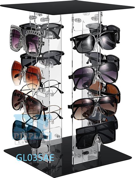 Acrylic Rotating Sunglass Display With Swivel Eyewear Displays