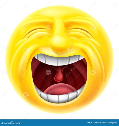 Screaming Emoticon Emoji Stock Vector Illustration Of Drama 63912986